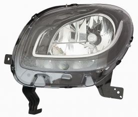 LHD Headlight Smart Fortwo From 2014 Right A4539061301 Black Background