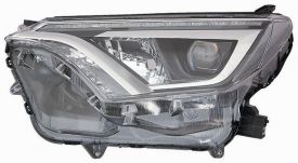 LHD Headlight Toyota Rav 4 2016 Right Side Led-Wy21W With Motor Black Background