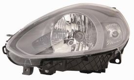 LHD Headlight Fiat Grande Punto Evo 2009 Left Side Black Background