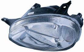 LHD Headlight Opel Corsa Combo 1993-2000 Left Side Chromed Background