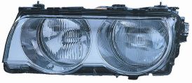 LHD Headlight Bmw Series 7 E38 1998-2002 Left 301170203 Chromed Electric Motor