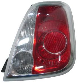 Taillight Fiat 500 2007-2015 Left Side White-Red Cabrio