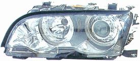 LHD Headlight Kit Bmw Series 3 E46 Coupe Cabrio 1995-2001 Chromed Background