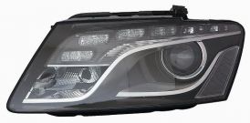 LHD Headlight Kit Audi Q5 2008 Led With Electric Motor Black Background