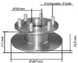 Brake Disc Set Pair Front Iveco Daily 30/35/40.8 1904529 93800492