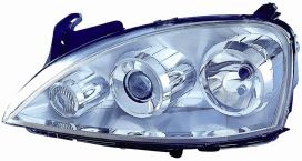 LHD Headlight Opel Corsa 2003-2006 Right Side 13100536