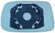 Vetro Piastra Specchio Retrovisore Toyota Yaris 1999-2003 Destro