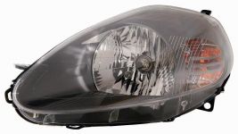 Phare Avant Pour Fiat Grande Punto 2005 Gauche Avec Moteur Électrique Fond Noir