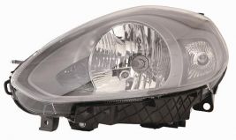 LHD Headlight Fiat Grande Punto Evo 2009 Left Side Black Background