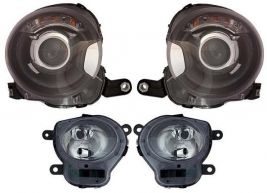 Kit Phare Avant Pour Fiat 500 2007 Inférieur Supérieur Lenticulaire Version 2010