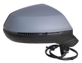 Specchietto Retrovisore Sinistro Elettrico Termico Per PEUGEOT 3008/5008 (dal 2009) - Ribaltabile Con Fanalino E Luce Di Cortesia, Calotta Con Primer