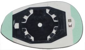 Plaque De Rétroviseur Extérieur Pour Fiat Grande Punto 2005 Côté Gauche Chauffé