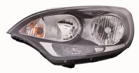 LHD Headlight Kia Rio 2011-2015 Right 921021W280 Black Background