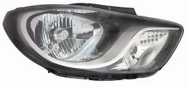 Phare Avant Pour Hyundai I10 2011-2012 Gauche Fond Noir