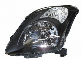 LHD Headlight Suzuki Swift 2005-2010 Right 35120-63J30 Black Background