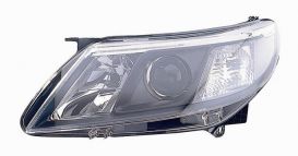 LHD Headlight Saab 9.3 From 2007 Right 12770138 Black Background