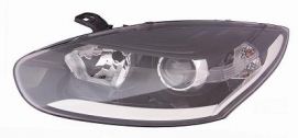 LHD Headlight Renault Megane 2014-2015 Left With Daylight Black Background