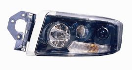 LHD Headlight Renault Premium 2001 Right Side Without Fog Light Black Background