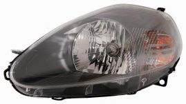 Phare Avant Pour Fiat Grande Punto 2005 Gauche Avec Moteur Électrique Fond Noir
