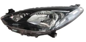 LHD Headlight Mazda 2 From 2007 Right D651-51-0L0D Black Background