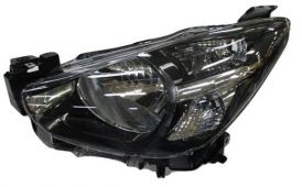 LHD Headlight Mazda 2 From 2015 Left H4 Black Background