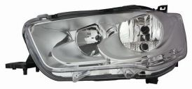 LHD Headlight Citroen C-Elysee From 2012 Right 9675140380 Chromed Background