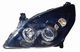 LHD Headlight Opel Vectra C 2005 Right Side Black Background