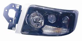 LHD Headlight Renault Premium 2001 Right Side With Fog Light Black Background