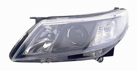 LHD Headlight Saab 9.3 From 2007 Right 12770138 Black Background