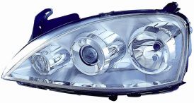 LHD Headlight Opel Corsa 2003-2006 Left Side 13100535