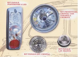 LHD Headlight Kit Fiat 500 Fl 1965-1975