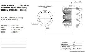Soufflet À Ressort Pneumatique T271 322 Br Pour Iveco 42107595