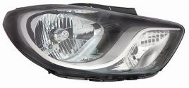 Faro Proiettore Anteriore Hyundai I10 2011-2012 Destro Parabola Nera