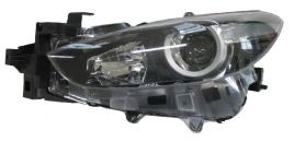 Phare Avant Pour Mazda 3 2017 Côté Gauche H11-H15 Avec Motor Fond Noir