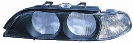 Vetro Faro Anteriore Bmw Serie 5 E39 1995-2000 Destro Fanale Bianco