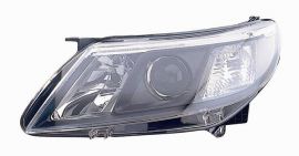 LHD Headlight Saab 9.3 From 2007 Right 12770138 Black Background