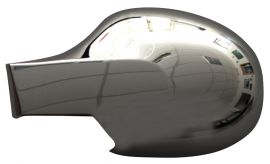 Calotta Specchio Retrovisore Renault Twingo 2007_09-2011_12 Sinistro Cromata